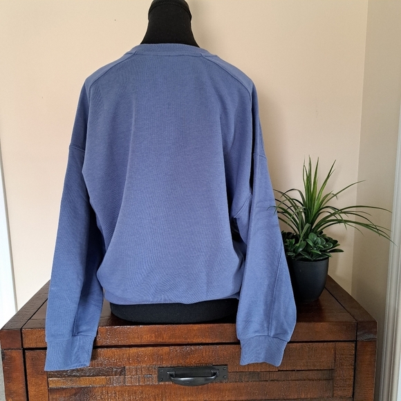 ❤️Roxy French Terry Blue Sweatshirt Women's XS Crewneck Pull Over Casual Top - Picture 6 of 13